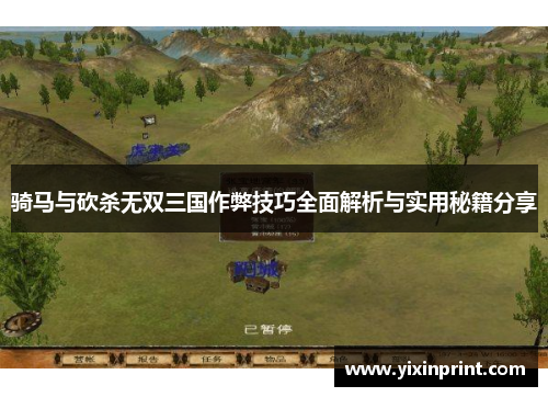 骑马与砍杀无双三国作弊技巧全面解析与实用秘籍分享